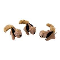 Brinquedos de reposição para cães Outward Hound Squeakin' Squirrels, pacote com 3