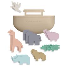 Brinquedos de sucção Ryan & Rose Noah's Ark com 14 animais para crianças