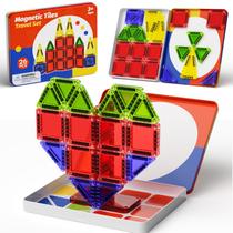 Brinquedos de viagem Magnetic Tiles JSDKFJSA com estojo de armazenamento de 3 a 8 anos Brinquedos de viagem Magnetic Tiles JSDKFJSA com estojo de armazenamento de 3 a 8 anos