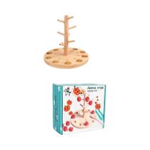 Brinquedos Digitais De Madeira Montessori Árvore Da Maçã Para Crianças Treinamento De Habilidades De