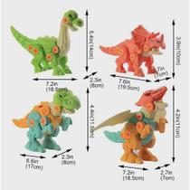 Brinquedos Dinossauros Coloridos Com Parafusos Monta e Desmonta. - Toy King