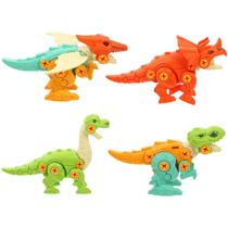 Brinquedos Dinossauros Coloridos Com Parafusos Monta e Desmonta.