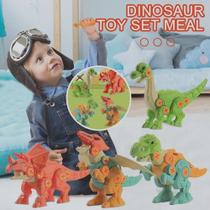 Brinquedos Dinossauros Coloridos Com Parafusos Monta e Desmonta.