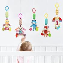 Brinquedos do assento do carro do bebê, Infant Soft Plush Rattle, Cute Animal Do