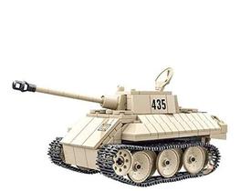 Brinquedos do Exército - WW2 Kit de Construção de Tanques - Série Militar WW2 Alemão Leopard VK-1602 Tanque de Batalha de Reconhecimento DIY Blocos De Brinquedo Conjunto modelo
