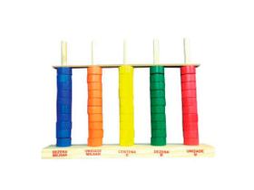 Brinquedos Educativos - Ábaco Aberto 50 Argolas Brinquedos Educativos - Ábaco Aberto 50 Argolas