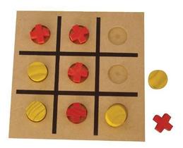 Brinquedos Educativos - Jogo da Velha em Madeira 10 Peças