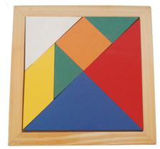 Brinquedos Educativos - Jogo Tangram - 20x20cm 7 Peças - Sonho De Crianca