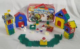 Brinquedos Educativos Kit Blokos 136 Peças Multi-formas