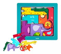 Brinquedos Educativos Montar E Empilhar Animais Safari 6010