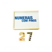 Brinquedos Educativos - Numerais Com Pinos 54 Peças Brinquedos Educativos - Numerais Com Pinos 54 Peças