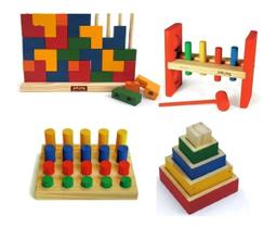 Brinquedos Educativos Pedagógico Com 4 Jogos Para Crianças