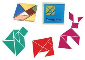 Brinquedos Educativos - Tangram em Madeira 70 Peças