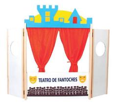 Brinquedos Educativos - Teatro De Fantoches 86x62x5cm - Sonho De Crianca