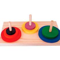 Brinquedos Educativos Torre de Hanoi 7 Peças