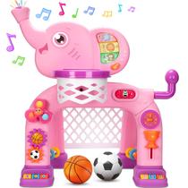 Brinquedos esportivos KIZZYEA Toddler, cesta de basquete e gol de futebol Brinquedos esportivos KIZZYEA Toddler, cesta de basquete e gol de futebol