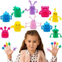 Brinquedos Finger Puppets Qiuttnqn Monster Stretchy 20 unidades