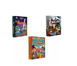Brinquedos Hora da Ciencia 3 Kits Vulcao/Espacial/Circo - Dican Brinquedos Hora da Ciencia 3 Kits Vulcao/Espacial/Circo - Dican