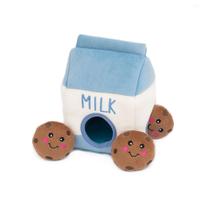Brinquedos interativos para cães e cachorros ZippyPaws Burrow Milk and Cookies Brinquedos interativos para cães e cachorros ZippyPaws Burrow Milk and Cookies