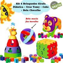 Brinquedos Kit 4 Para Desenvolvimento Do Bebe 12 Meses 1 Ano - Mercotoys Brinquedos