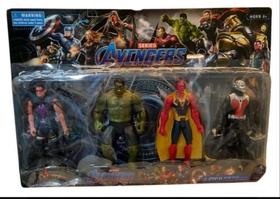 Brinquedos Kit Com 4 Bonecos Mavel Vingadores Articulado Homem Formiga. Brinquedos Kit Com 4 Bonecos Mavel Vingadores Articulado Homem Formiga.