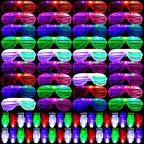 Brinquedos LED Light Up Neon Flashing Toys Weilaga, pacote com 72 óculos Brinquedos LED Light Up Neon Flashing Toys Weilaga, pacote com 72 óculos
