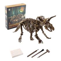 Brinquedos luminosos de dinossauros escavados à mão e esquel