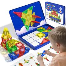 Brinquedos magnéticos de construção RiezAnthic Travel Mini 40 unidades com estojo