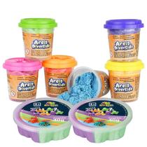 Brinquedos Massinha de Modelar DMToy Pula Pula 6 Potes Areia Mágica Brinquedos Massinha de Modelar DMToy Pula Pula 6 Potes Areia Mágica