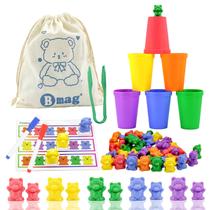 Brinquedos matemáticos Bmag Balance Math Toys 3 em 1 com 30 ursos e 10 números Brinquedos matemáticos Bmag Balance Math Toys 3 em 1 com 30 ursos e 10 números