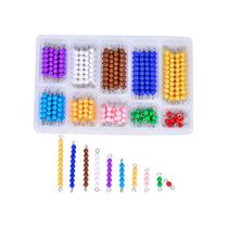 Brinquedos matemáticos Kghios Montessori, 10 conjuntos de correntes de miçangas coloridas 1-10 Brinquedos matemáticos Kghios Montessori, 10 conjuntos de correntes de miçangas coloridas 1-10