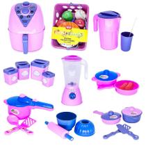 Brinquedos Menina Cozinha Infantil Air Fryer Mercado 35pç Brinquedos Menina Cozinha Infantil Air Fryer Mercado 35pç