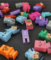 Brinquedos Minecraft Baratos. Lembrancinhas Festa MInecraft. Kit com 60 Unidades Sem Cápsula.