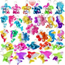 Brinquedos Mini Pop Fidget a granel, 30 pacotes de animais oceânicos para crianças