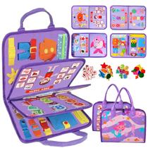 Brinquedos Montessori Busy Board Qizfun para meninas de 1 a 4 anos