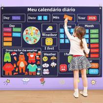 Brinquedos Montessori de Feltro para Pré-escolares - Transporte Agrícola e Calendário