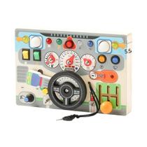 Brinquedos Montessori De Madeira Para Bebês, Volante De Carro Para Crianças, Atividades Sensoriais