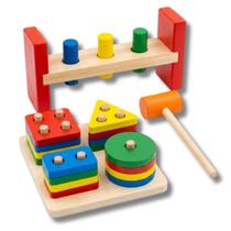 Brinquedos Montessori Infantil Educativo Madeira Sensorial 2 Peças Brinquedos Montessori Infantil Educativo Madeira Sensorial 2 Peças
