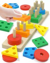 Brinquedos Montessori kecristv para menino e menina de 1 a 2 anos