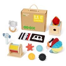 Brinquedos Montessori OOOK para bebês de 0 a 6 meses com brinquedos 7 em 1