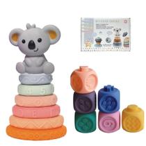 Brinquedos Montessori Para Bebês De 6 a 12 Meses, Blocos De Construção Empilháveis, Brinquedos