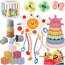 Brinquedos Montessori para bebês Grarain 7 em 1 de 6 a 12 meses com brinquedo classificador