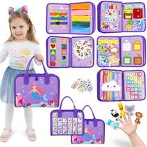 Brinquedos Montessori para crianças Busy Board Esjay com 10 atividades