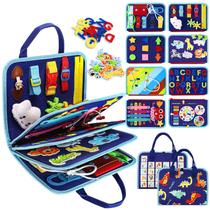 Brinquedos Montessori para crianças Busy Board Esjay de 1 a 4 anos com fivelas