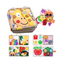 Brinquedos Montessori para Crianças: Placa Ocupada com Animais de Fazenda - Brinquedo Sensorial
