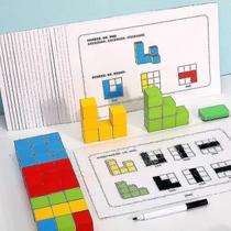 Brinquedos Montessori, quebra-cabeças 3D, forma geométrica, cognição, madeira Brinquedos Montessori, quebra-cabeças 3D, forma geométrica, cognição, madeira