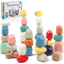 Brinquedos Montessori Stacking Rocks FUNNYB&G 36 unidades por mais de 3 anos