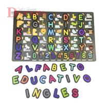 Brinquedos montessoriano letras de alfabeto + números Inglês