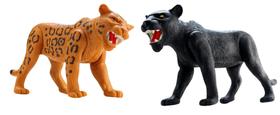 Brinquedos Onça Pintada e Pantera Negra - 30 cm - Alta qualidade