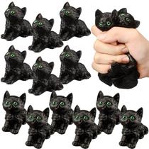 Brinquedos para alívio de estresse Meooeck Black Cat Fidget Squeeze 12 unidades